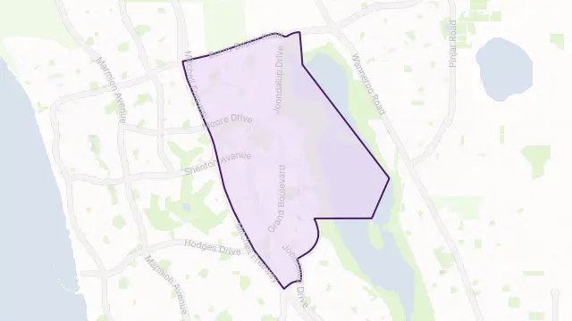 Joondalup Area Boundary Map