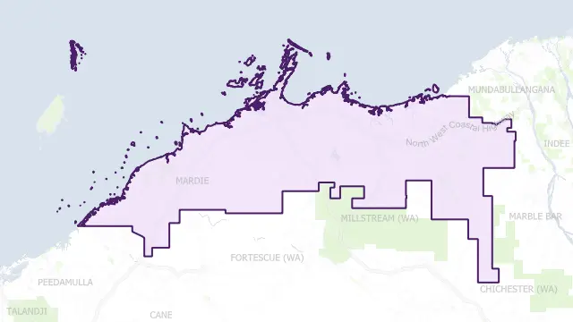 Karratha Area Boundary Map