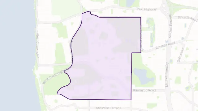 Karrinyup Area Boundary Map