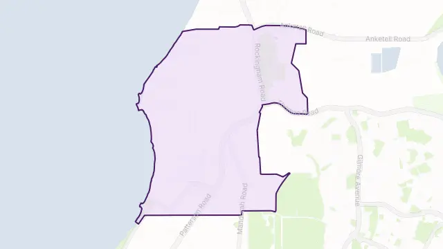 Kwinana Beach Area Boundary Map