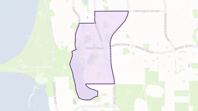 Lake Coogee Area Boundary Map