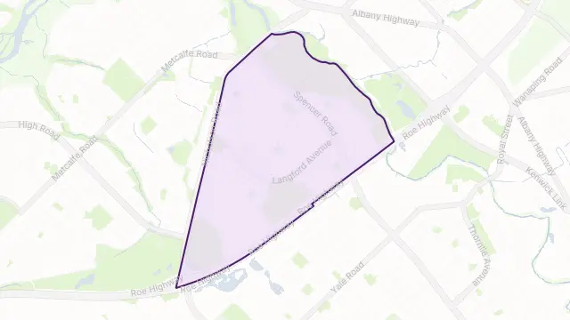 Langford Area Boundary Map