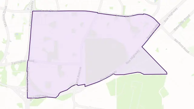 Leeming Area Boundary Map