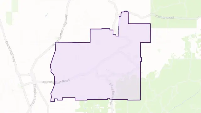 Lower Chittering Area Boundary Map