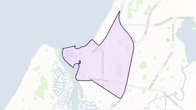 Mandurah Area Boundary Map