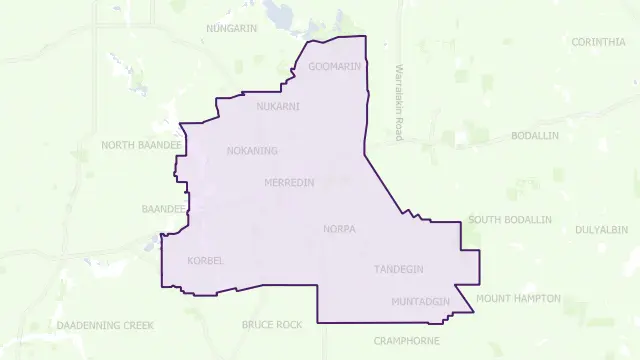 Merredin Area Boundary Map