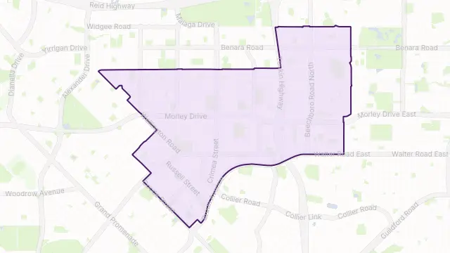 Morley Area Boundary Map