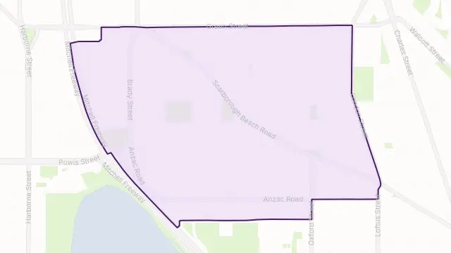 Mount Hawthorn Area Boundary Map