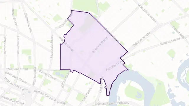 Mount Lawley Area Boundary Map