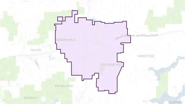Mount Magnet Council Area Boundary Map