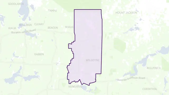 Mukinbudin Council Area Boundary Map
