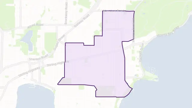 Nedlands Area Boundary Map