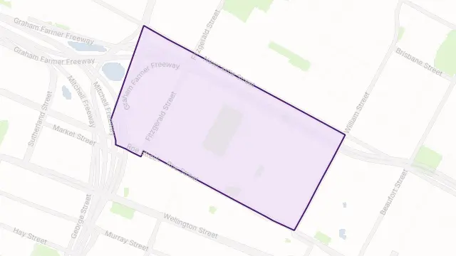 Northbridge Area Boundary Map