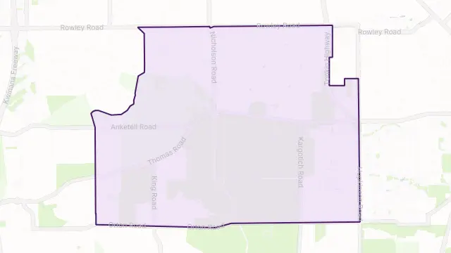 Oakford Area Boundary Map