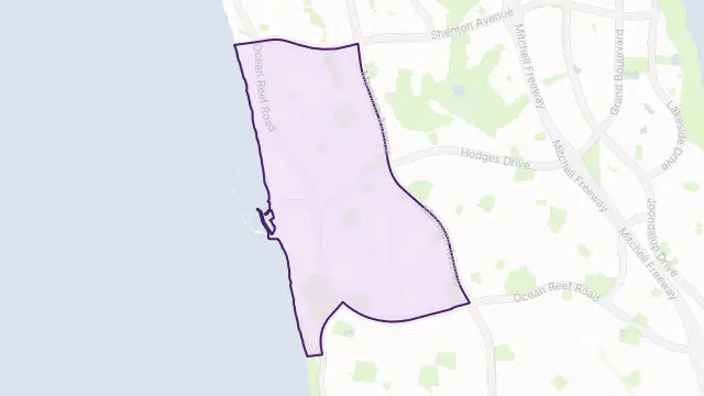 Ocean Reef Area Boundary Map