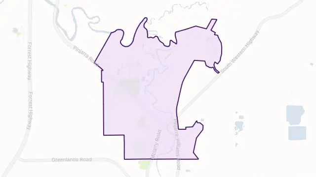 Pinjarra Area Boundary Map