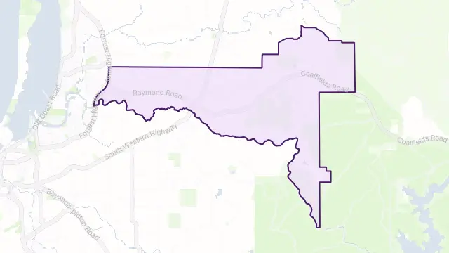 Roelands Area Boundary Map