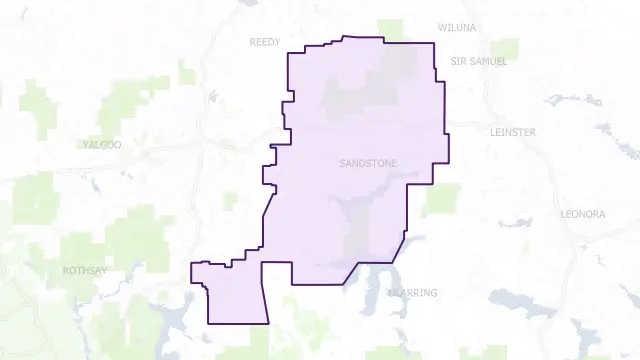 Sandstone Council Area Boundary Map