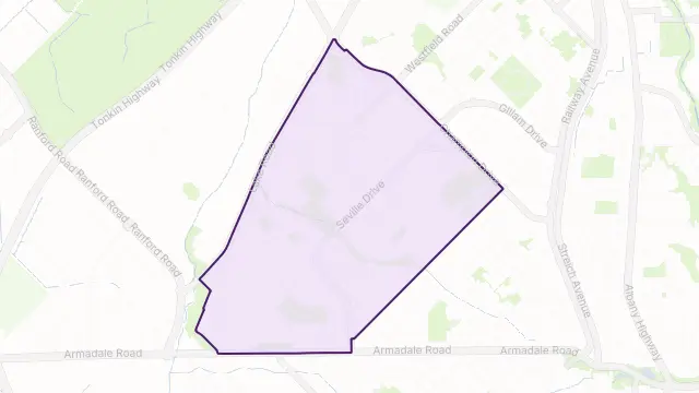 Seville Grove Area Boundary Map