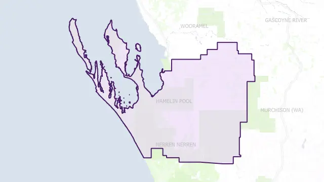 Shark Bay Area Boundary Map