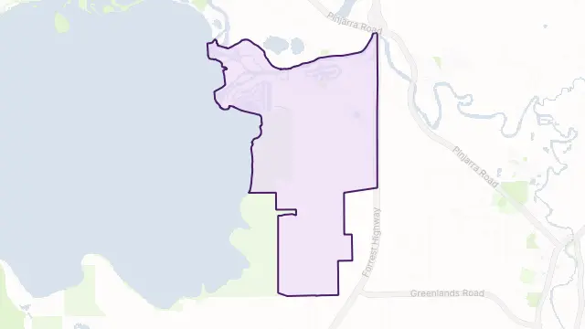 South Yunderup Area Boundary Map