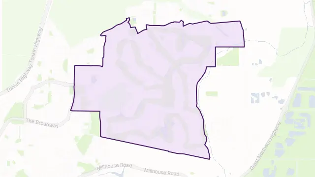 The Vines Area Boundary Map