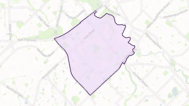 Thornlie Area Boundary Map