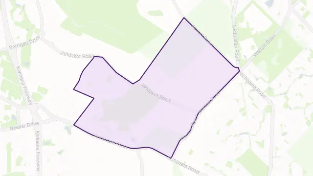 Treeby Area Boundary Map