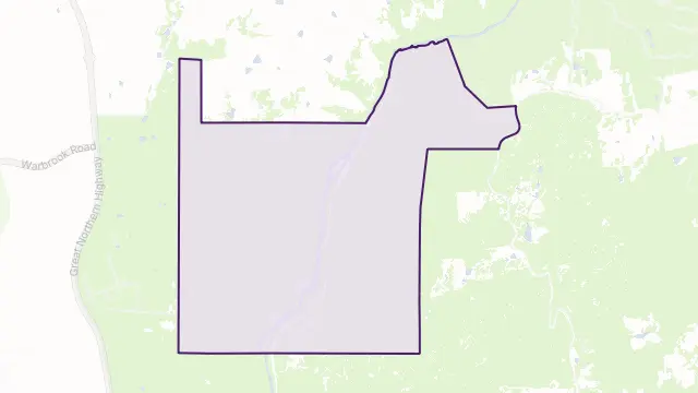Walyunga National Park Area Boundary Map
