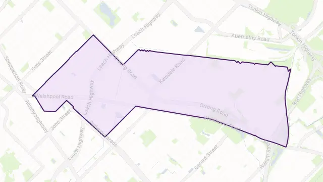 Welshpool Area Boundary Map