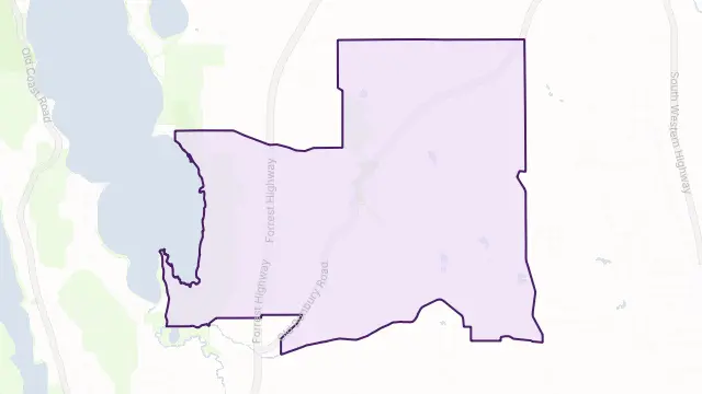 West Coolup Area Boundary Map