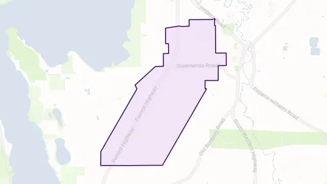 West Pinjarra Area Boundary Map