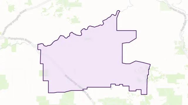 West Popanyinning Area Boundary Map